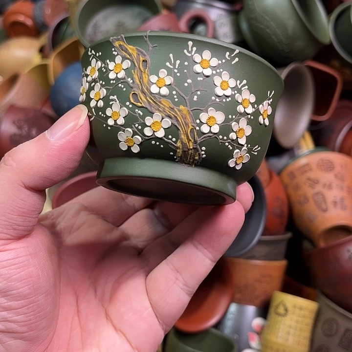 紫砂茶杯全手工紫砂主人杯