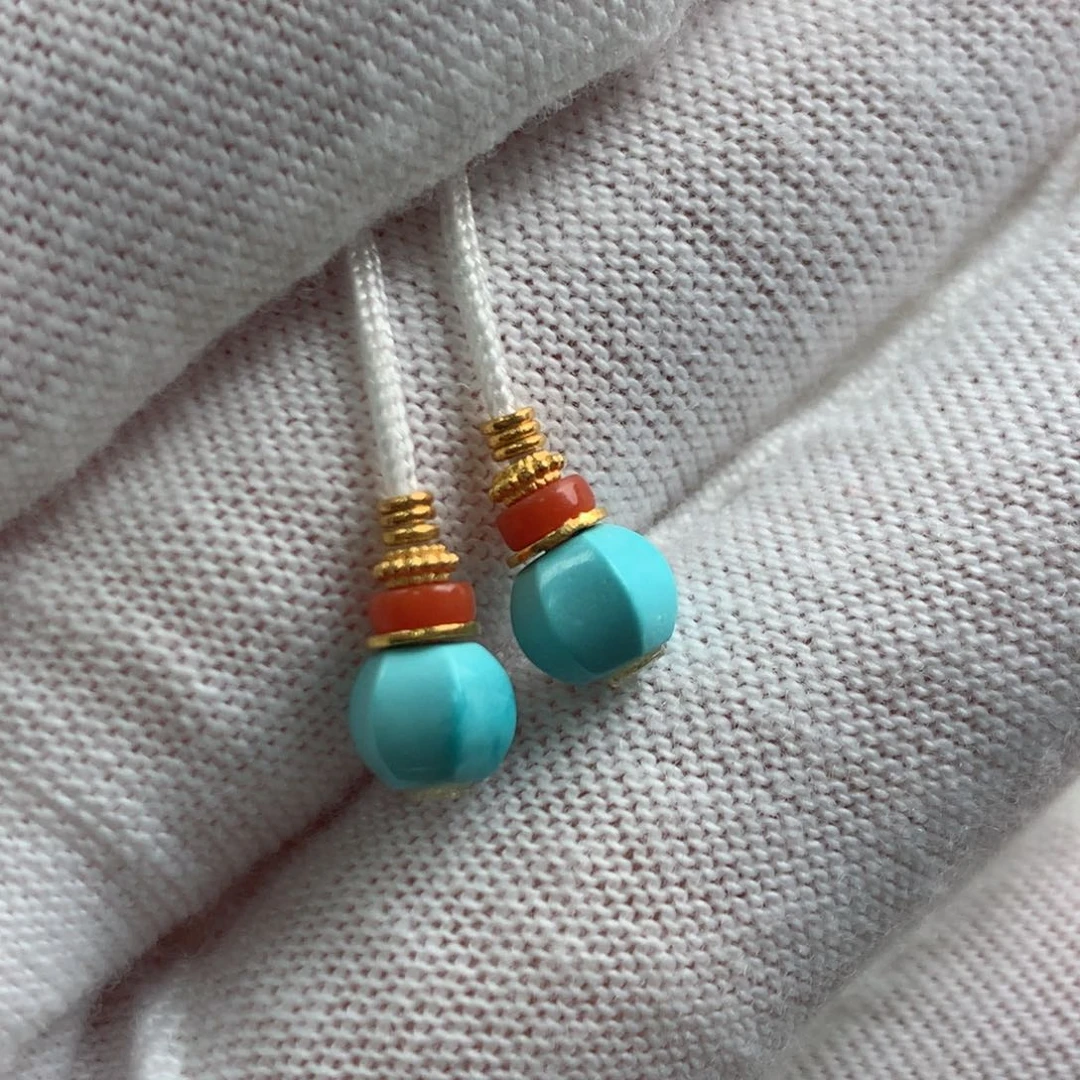 绿松石配饰18K金镶嵌