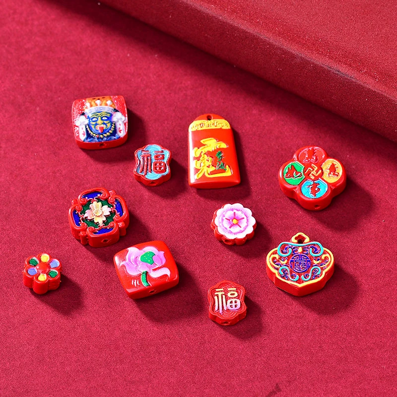 多样式紫砂树脂吊坠彩绘创意diy手工吊坠挂玩具