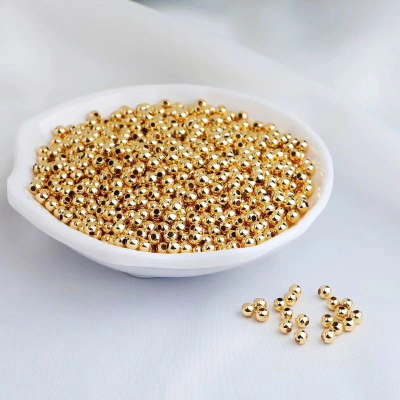 18K   光面珠卡5mm配件DIY