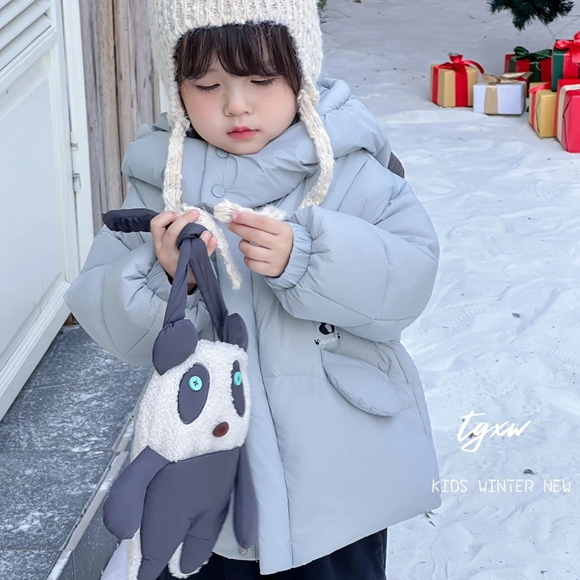 6B20。6220冬季熊猫羽绒服外套童装
