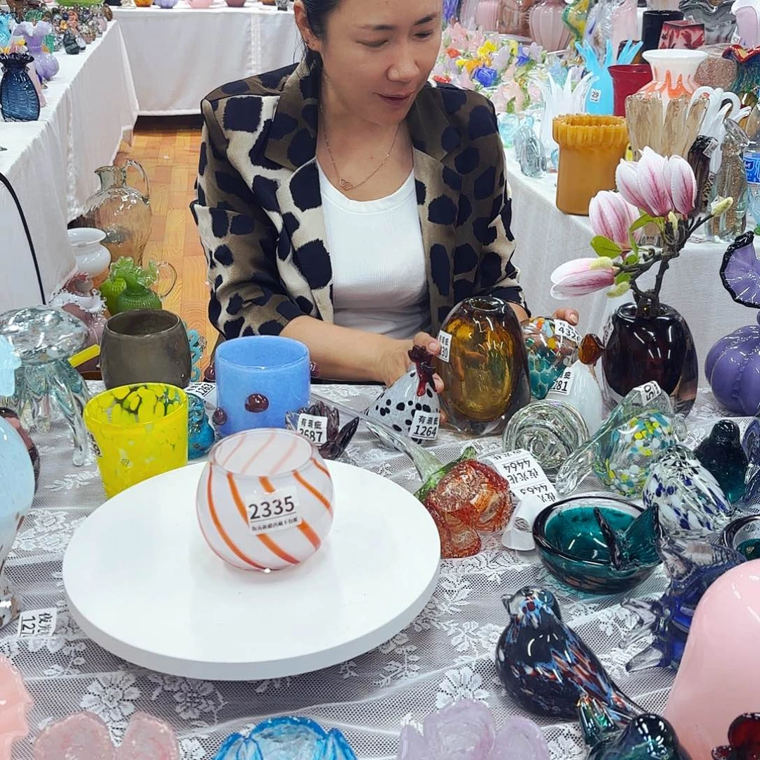安妮家居琉璃花瓶摆2335