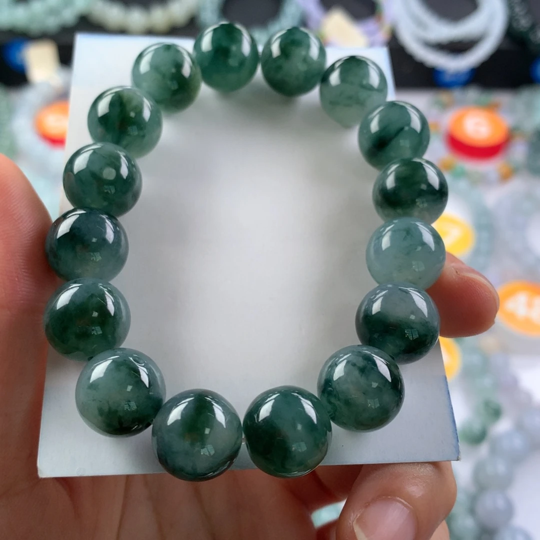 翡翠未镶嵌手链卡12.9