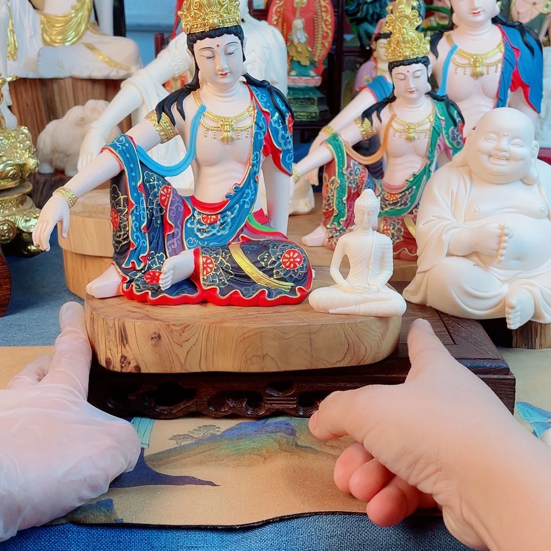 相***！石材自在观音摆件