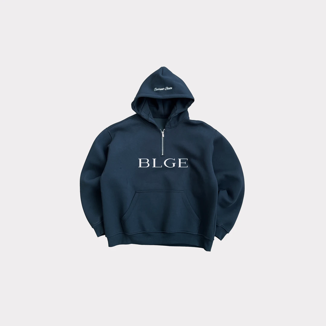 【清仓款】500克重磅短宽连帽半开领卫衣纯色boxy美式秋冬帽衫卫衣