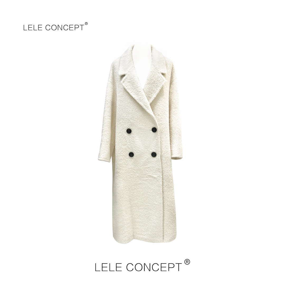 LELE CONCEPT｜「夭夭」 四扣翻领毛绒感大衣D0105