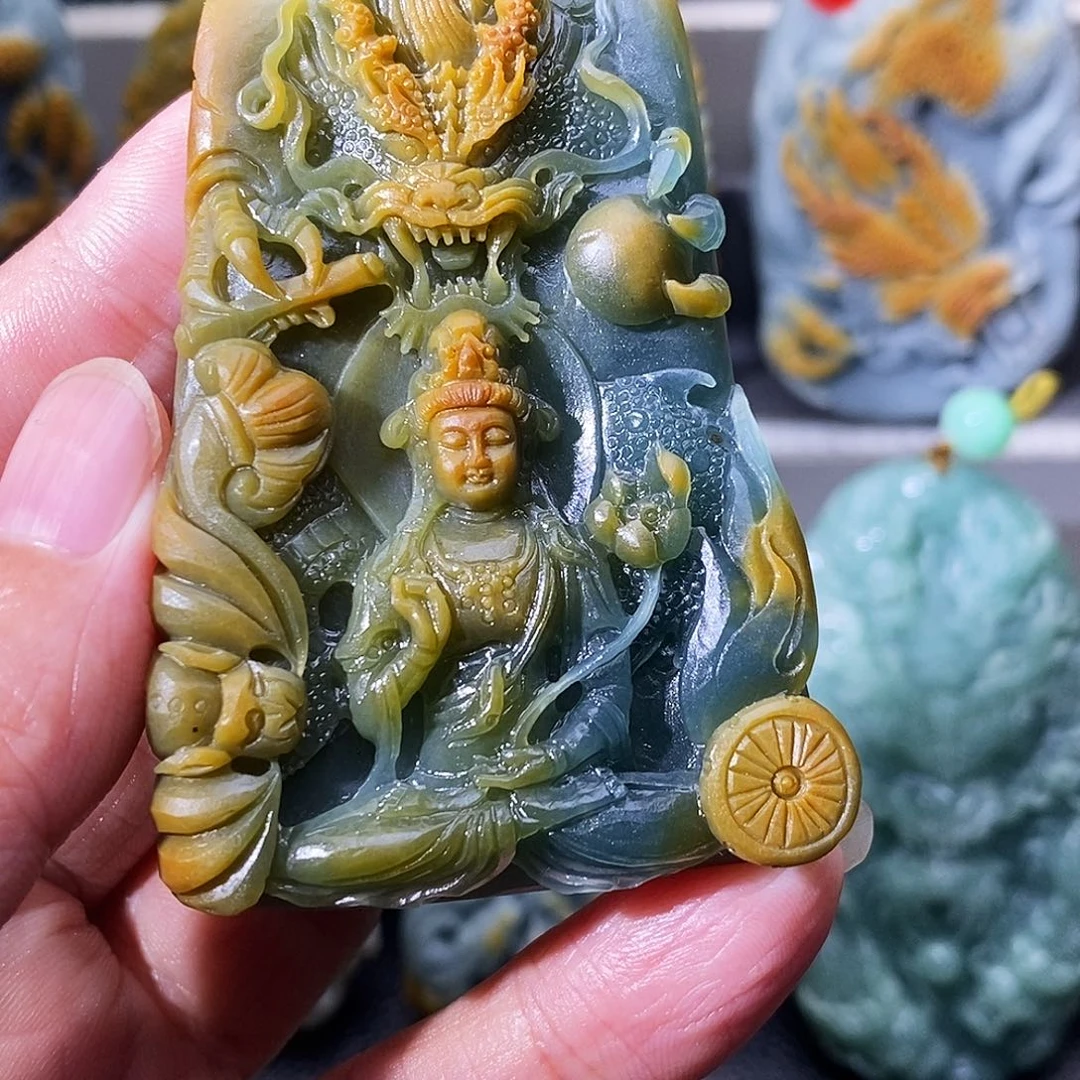 এ***光定制翡翠未镶嵌大势至