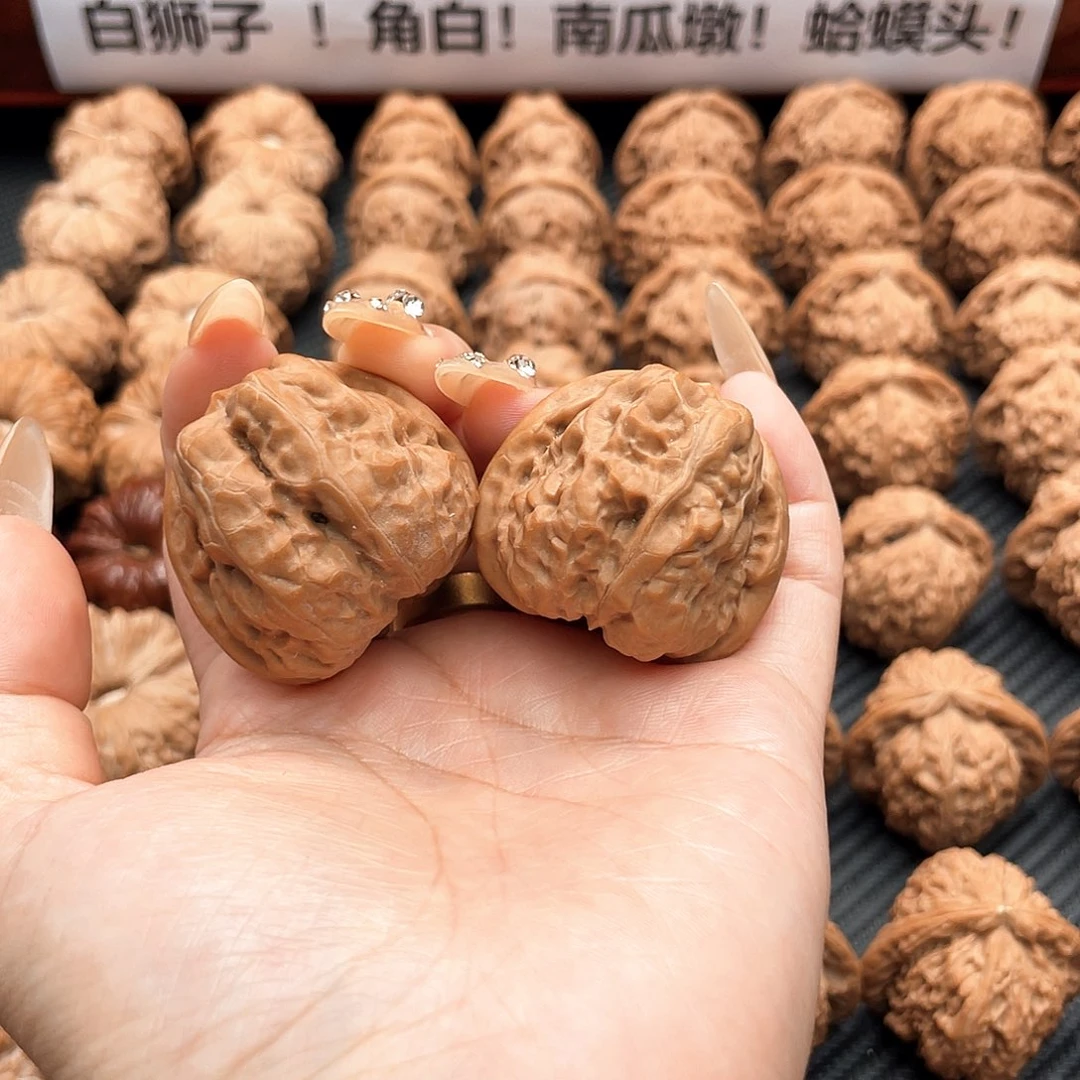 把件文玩核桃37延庆蛙蛙双开背天配克重S3702