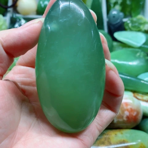 蛇纹石玉未镶嵌手把件