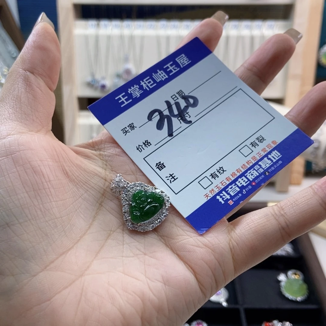 翡翠银S925镶嵌颈饰