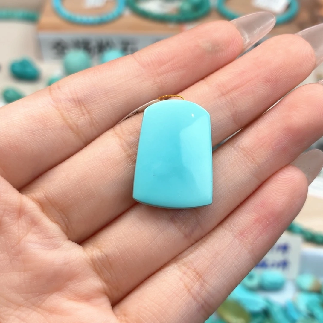 未镶嵌绿松石珠宝奇石平安无事牌