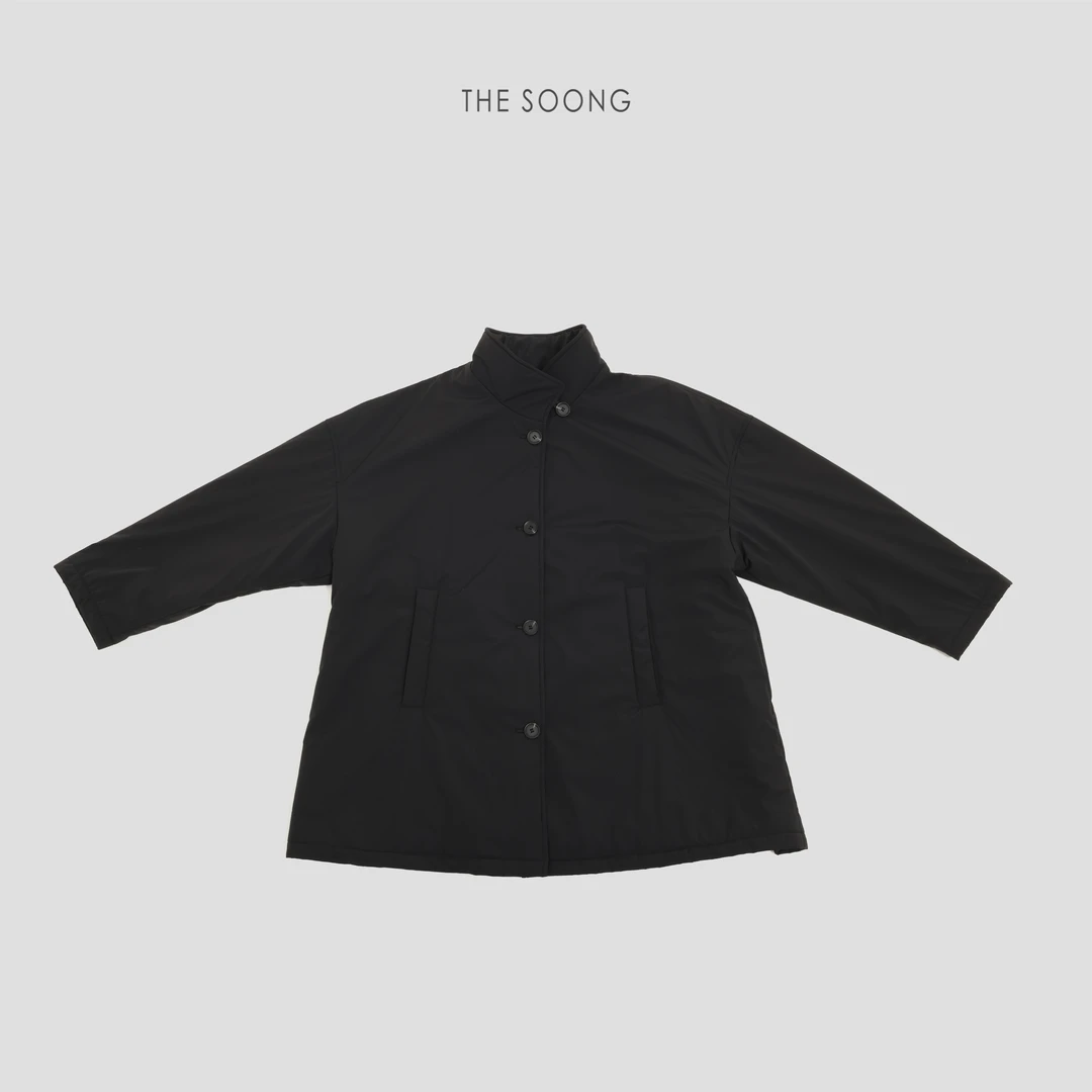 THESOONG|"极简本质"经典羊毛轻盈保暖中长款棉服外套HWFY8349