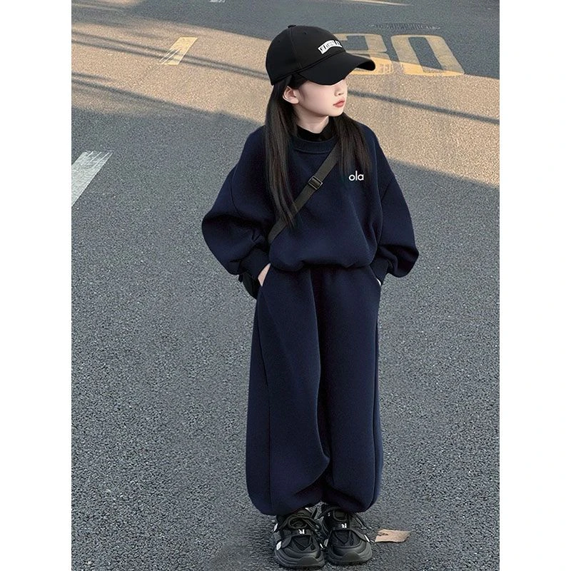 女童卫衣春秋款套装2025新款女孩大童运动秋装儿童洋气秋季两件套