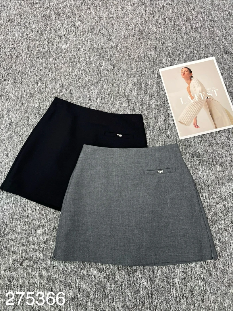 （南油醒醒）中高腰两侧开叉内短裤西装裙短裙366