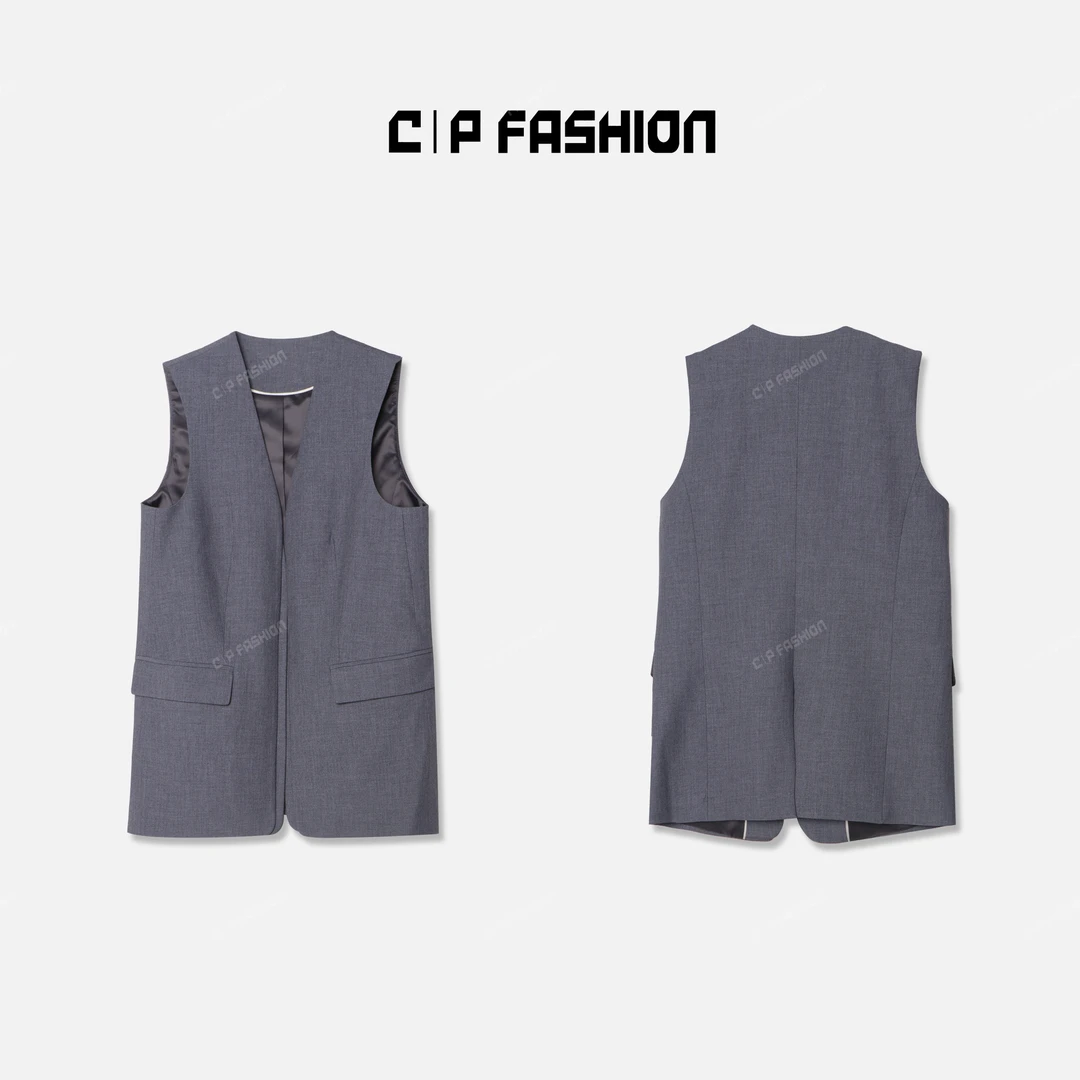 Chlisdinacoco丨"梨花雨眠"极简高定西装马甲外套C37589MJ243