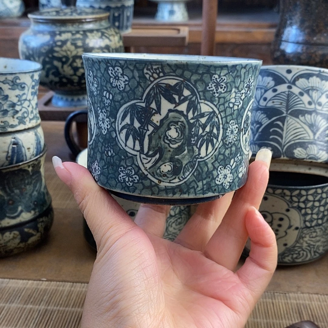 陶手工手绘青花高温陶瓷