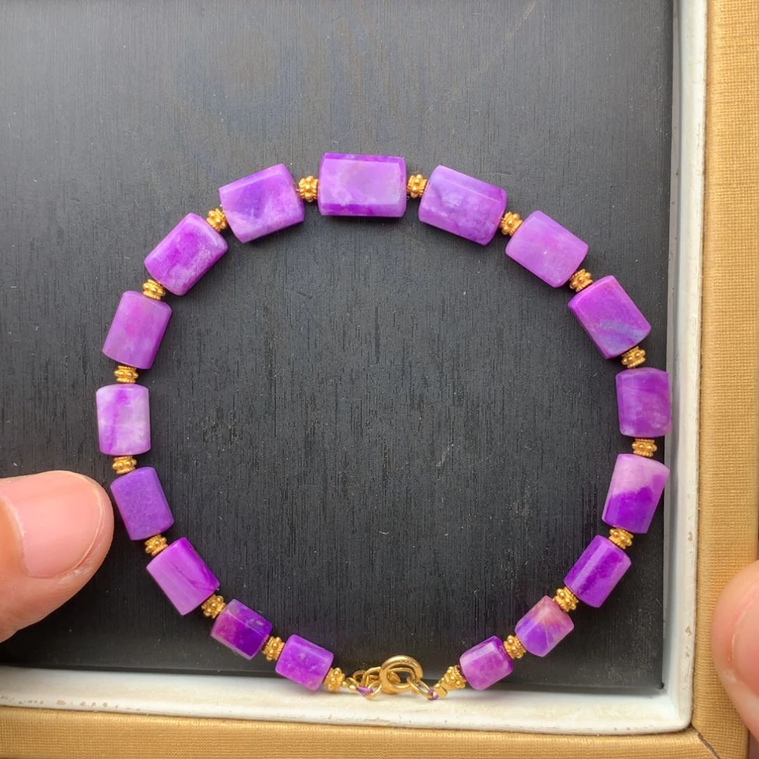 18K金镶嵌苏纪石（舒俱来）手串