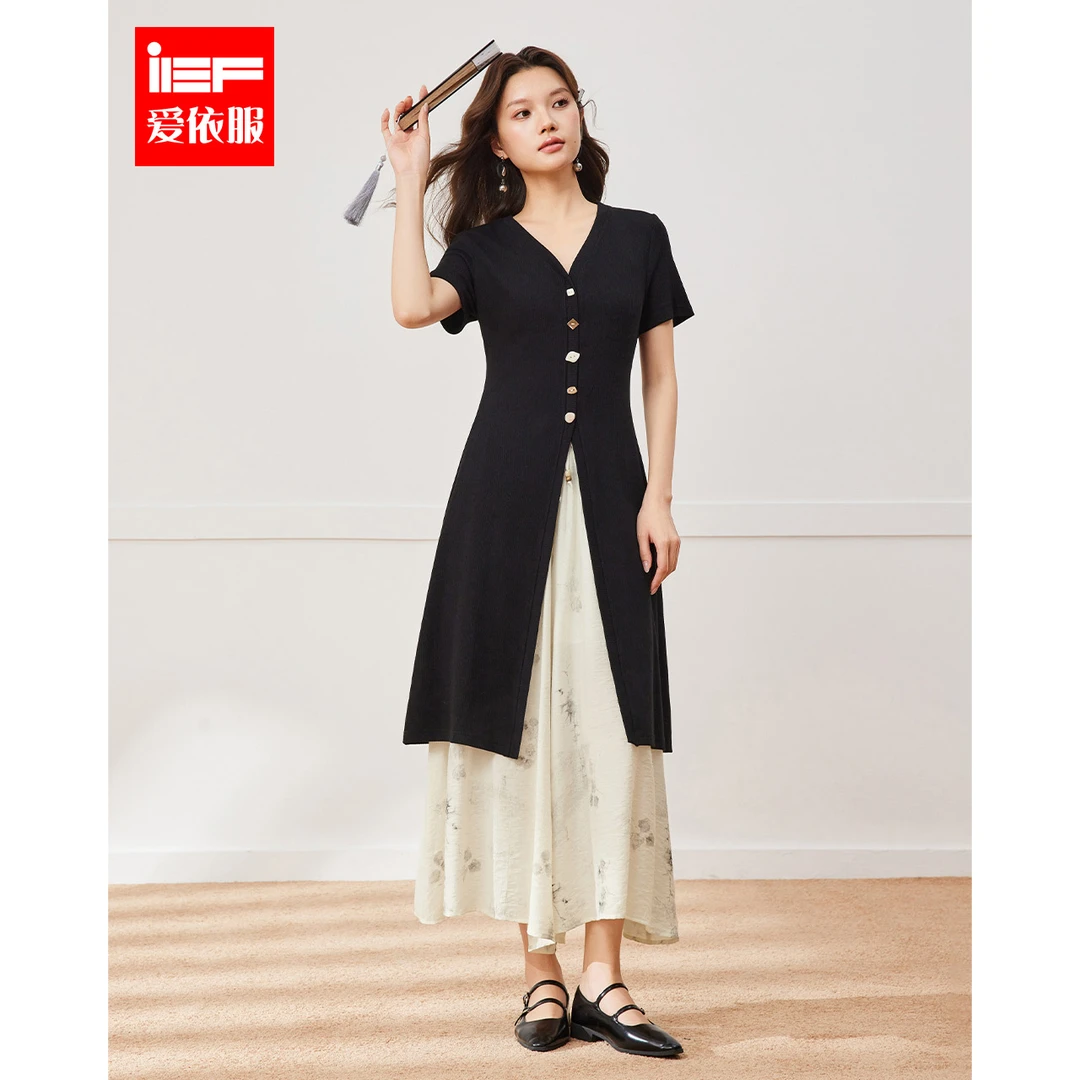 IEF/爱依服2025夏季新款气质通勤知性显瘦遮肉百搭长款上下套裤