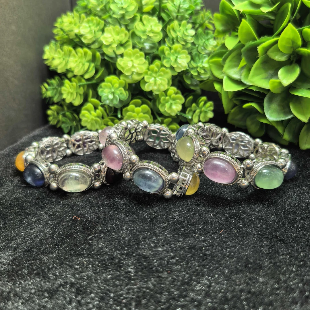 CT11094梦幻七彩萤石手镯链-多样性发货只发一件