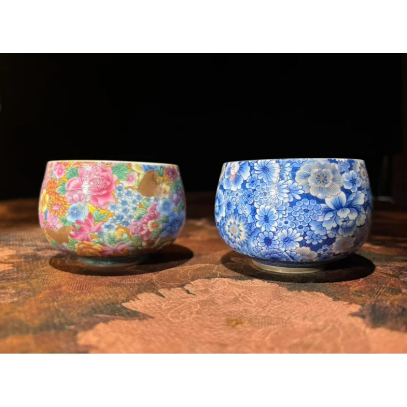 珐琅彩万花描金蝴蝶家用高端主人杯-ZH1180