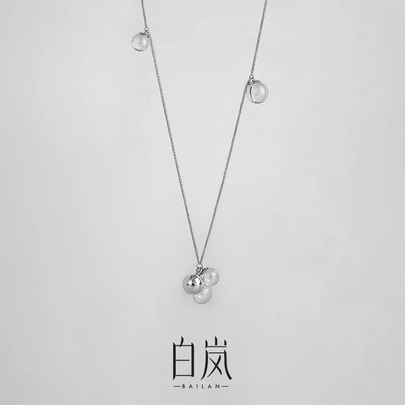 白岚朝露项链女水晶2025年轻奢时尚小众简约长款个性气质XL4625