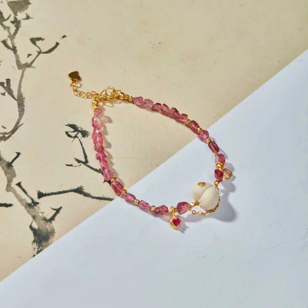 【云上雅岚】吟风丨C76373-S925碧玺手链-3mm-多样性发一件