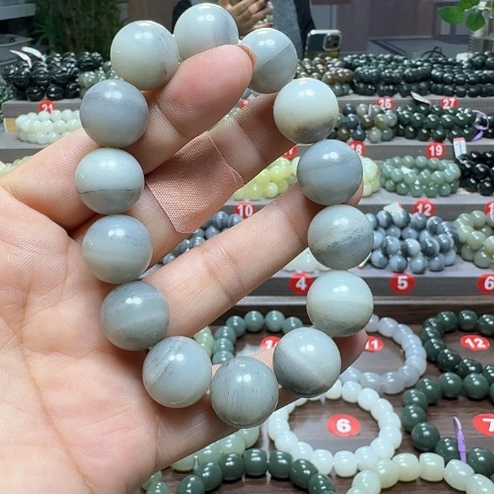 未镶嵌手链和田玉新疆青花卡16