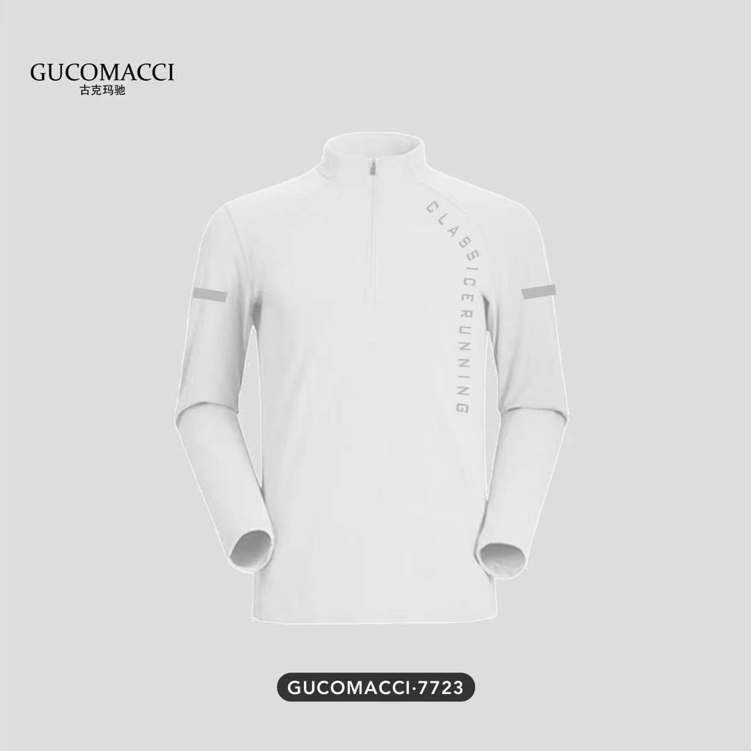 8723户外净版长袖-买手潮牌轻奢半拉链立领压花重磅户外长袖卫衣