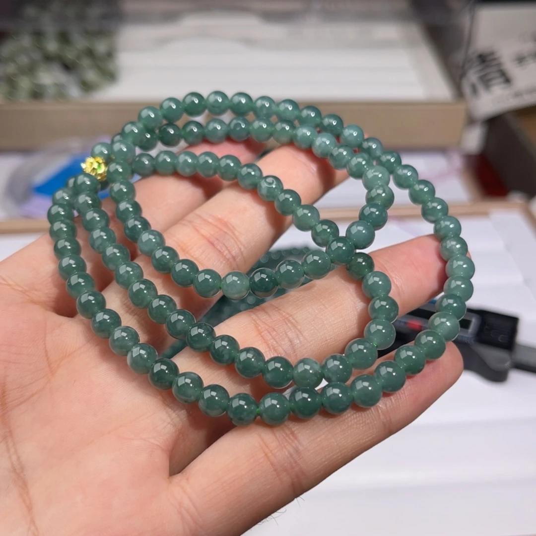 水晶手链未镶嵌蓝翡030