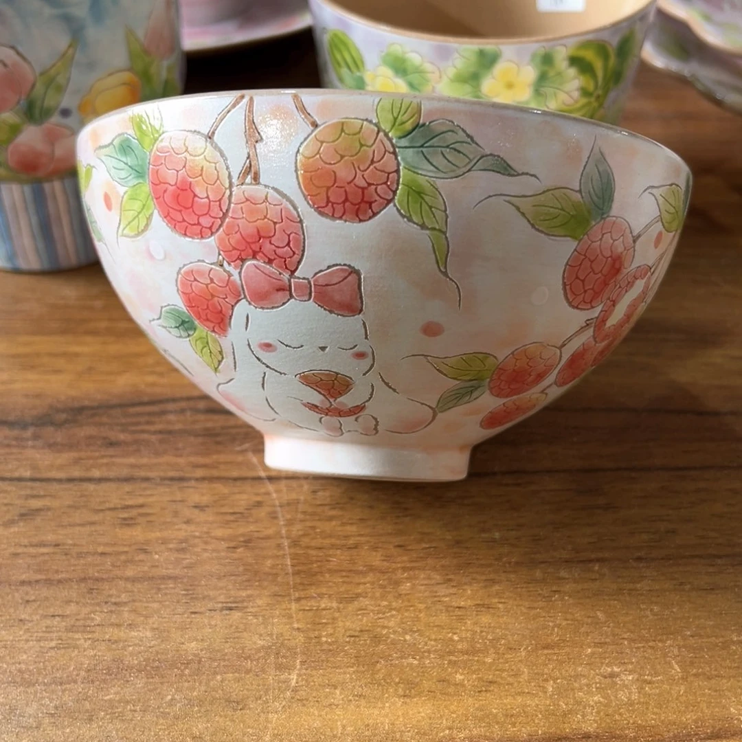 ╮***﹌瓷片好看好看的碗一个 斗笠