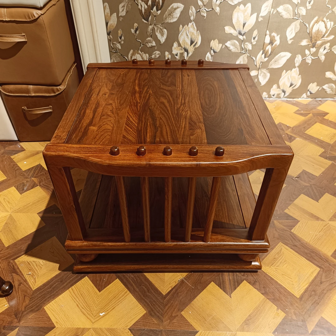 YM08全实木角几600*600*475mm美式复古阳台做旧咖啡桌新中式桌椅