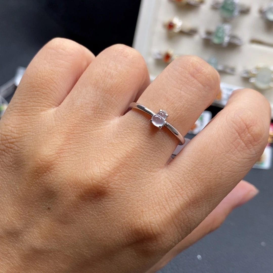 顺***心翡翠银S925镶嵌戒指