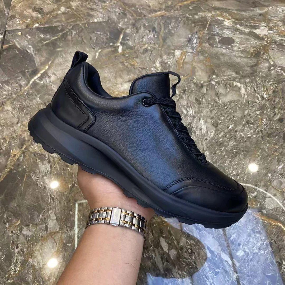 真皮潮男鞋秋季新款男士纯皮户外时尚休闲鞋韩版百搭轻便透气皮鞋