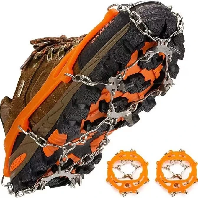 娟娟 户外多功能防滑8齿链条冰爪专业雪爪登山徒步防滑鞋防摔