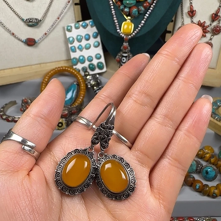 白***号吊坠925银藏地密码耳环