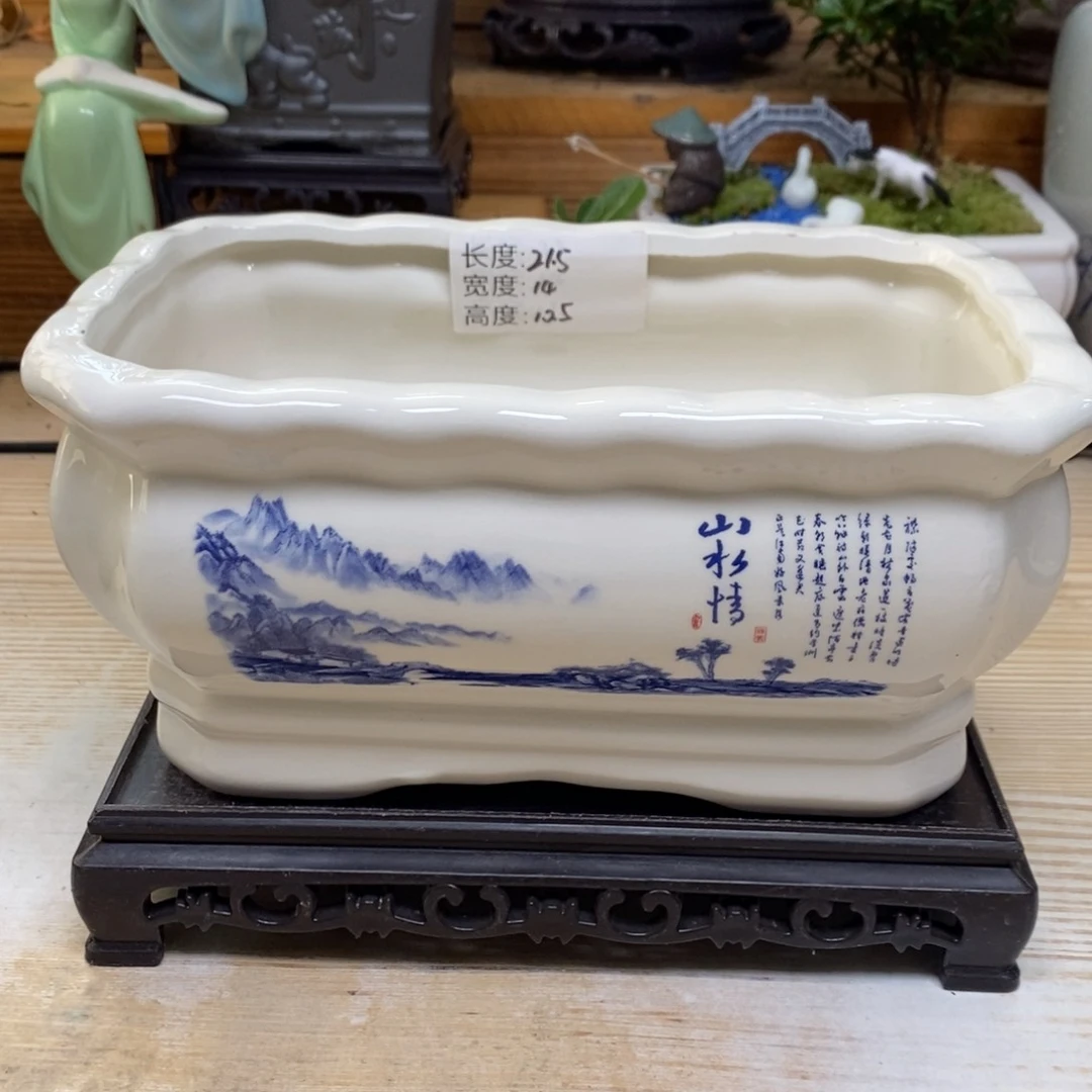 紫砂陶瓷艺术花盆陶瓷