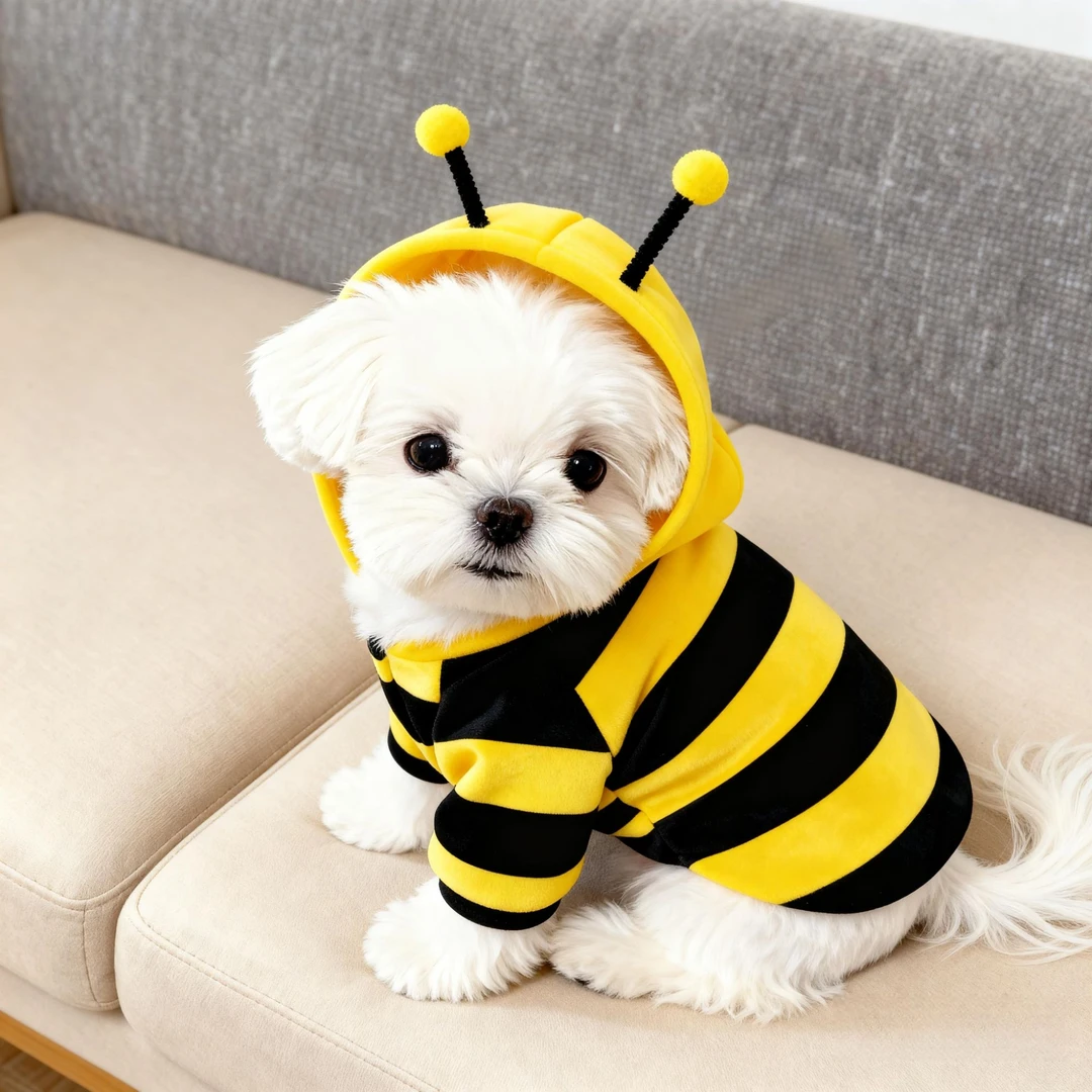 小狗狗衣服可爱小蜜蜂猫狗通用秋冬保暖防掉毛马尔济斯泰迪狗衣服