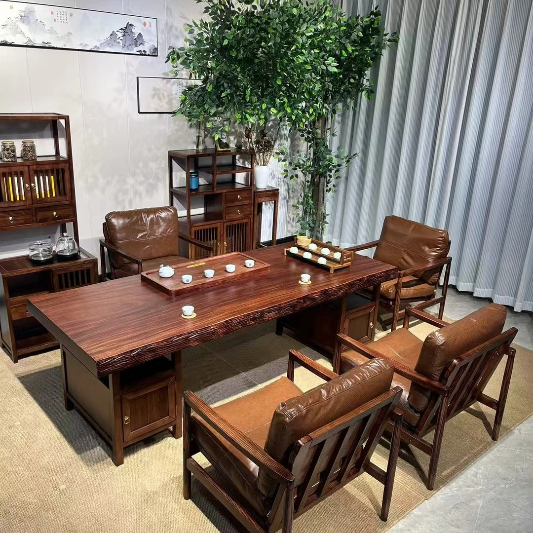 禅意新中式实木桌/茶桌/会客桌/餐桌/会议桌/办公桌/书桌