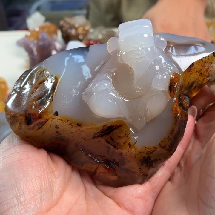 玛瑙/玉髓未镶嵌吊坠(不含链)
