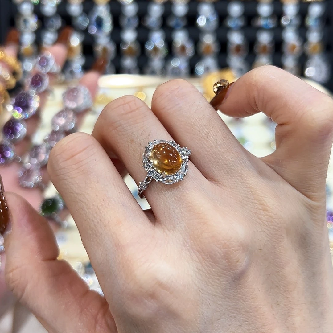 水晶金色拖不保色介意慎拍银色托不掉色银S925镶嵌爆款银黄