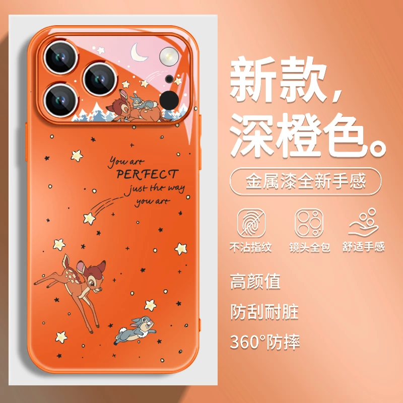 小鹿斑比卡通创意适用于苹果17pro小众超火iPhone17promax手机壳