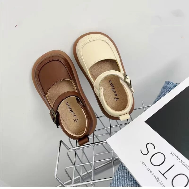 ABC 小女孩浅口玛丽珍皮鞋春秋新款洋气公主鞋软底单鞋宝宝表演鞋