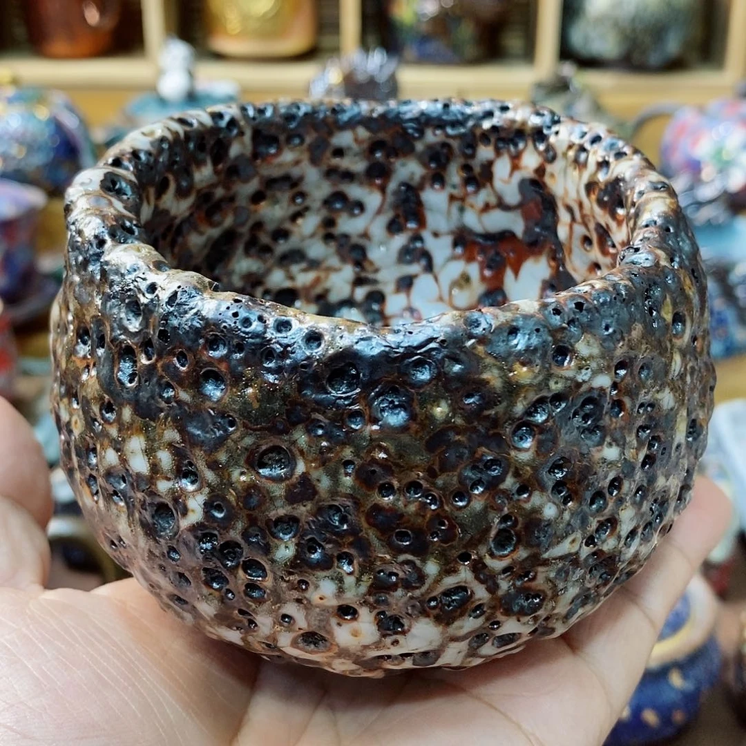 粗陶志野柴烧茶器