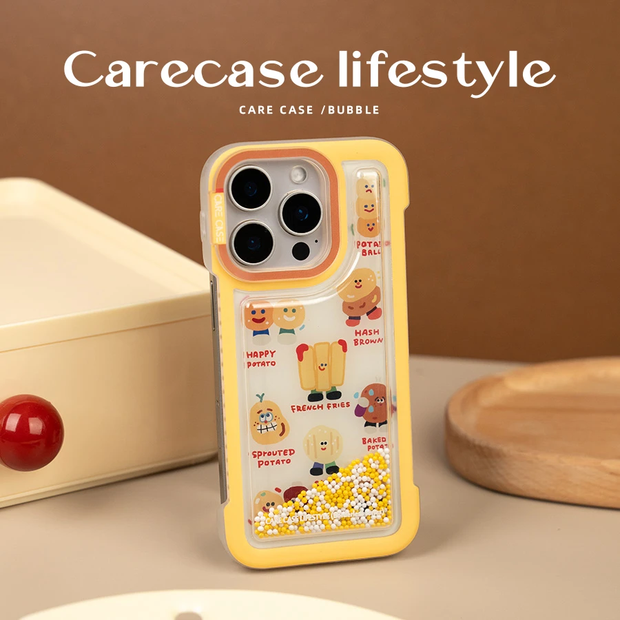 CARECASE 土豆家族无边框泡泡珠手机壳 适用iPhone16 15 14ProMax