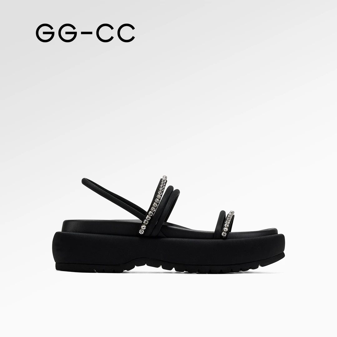 GG-CC【海街日记】2025年夏季新款法式时尚水钻凉鞋7645