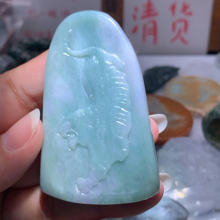 翡翠未镶嵌颈饰保真天然A货翡翠