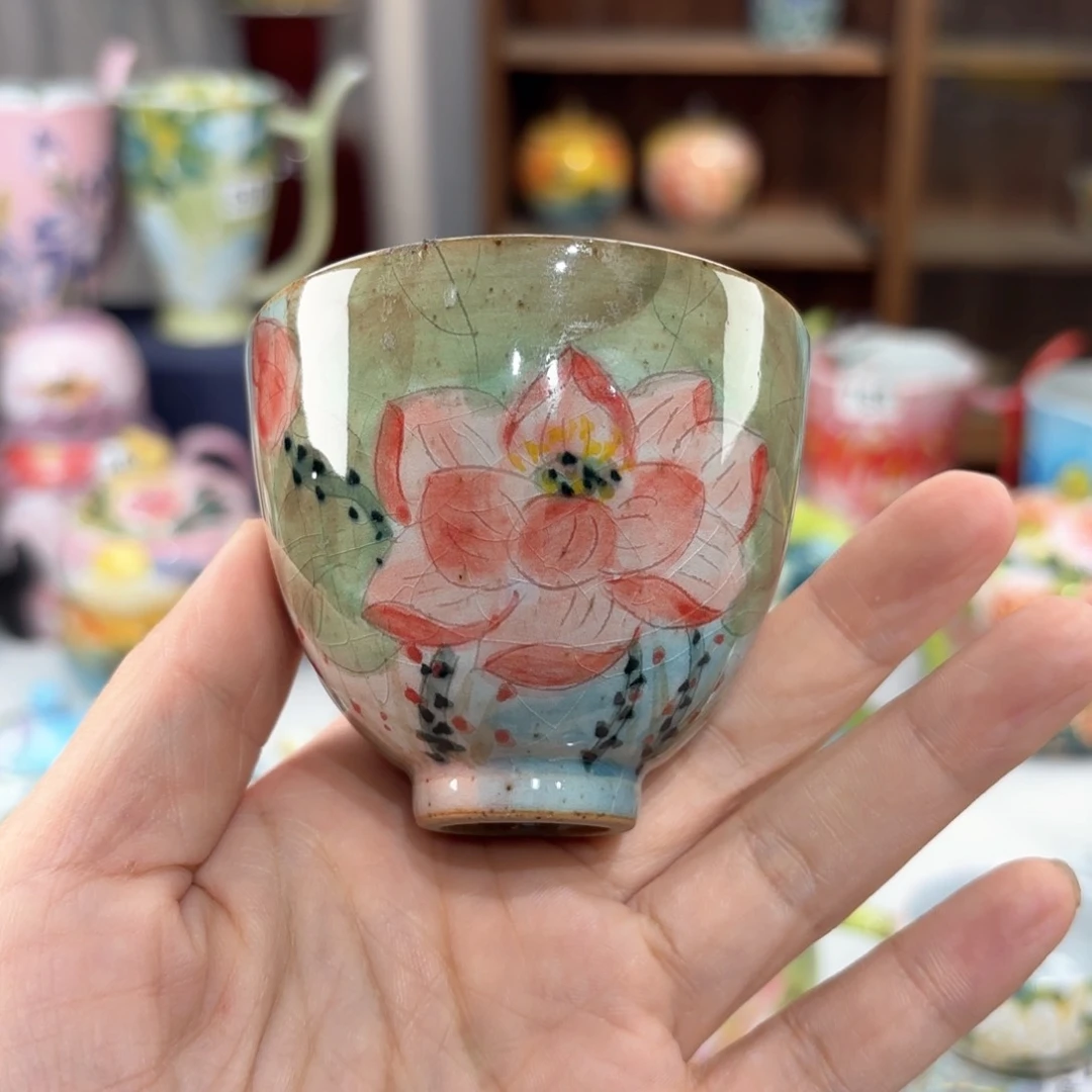 景德镇手绘高温釉下彩陶瓷茶具