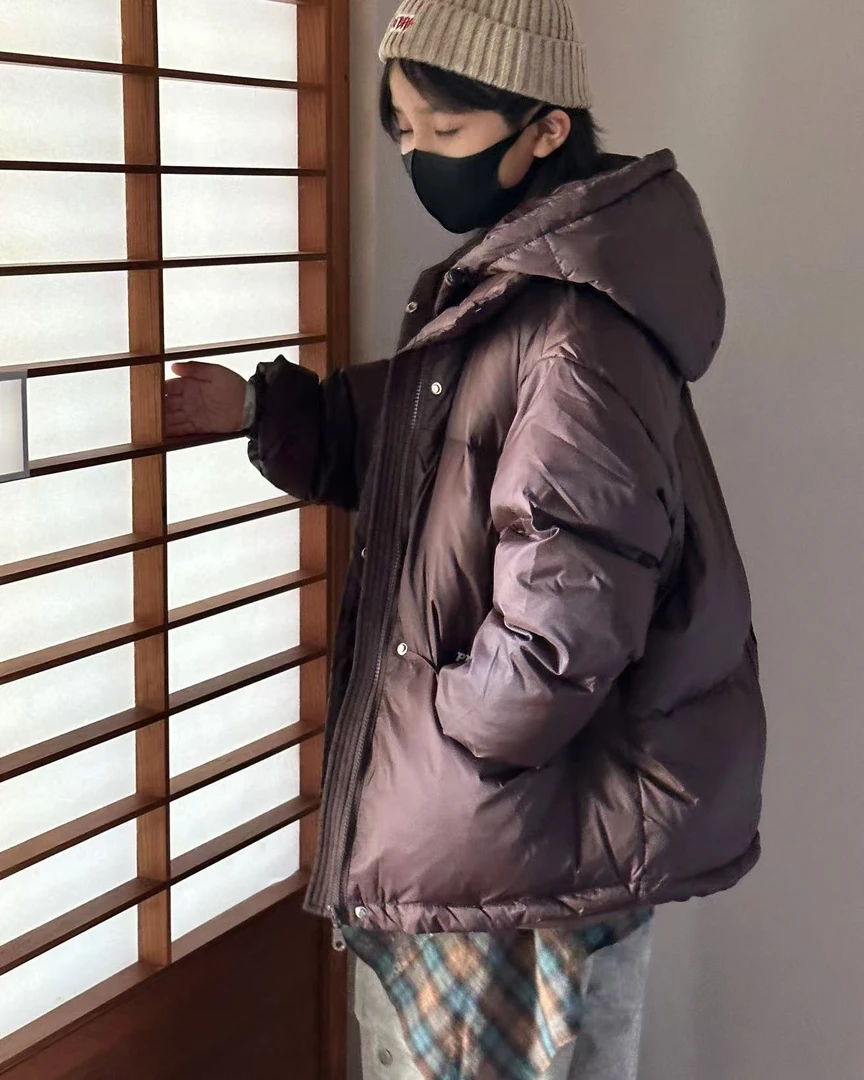 412264《深咖》优选韩版儿童休闲百搭时尚连帽洋气羽绒服