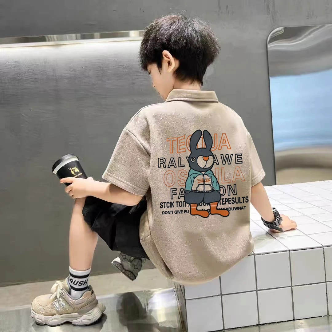 儿童POLO衫T恤夏季男宝女宝夏装上衣潮童韩版百搭时尚夏款短袖