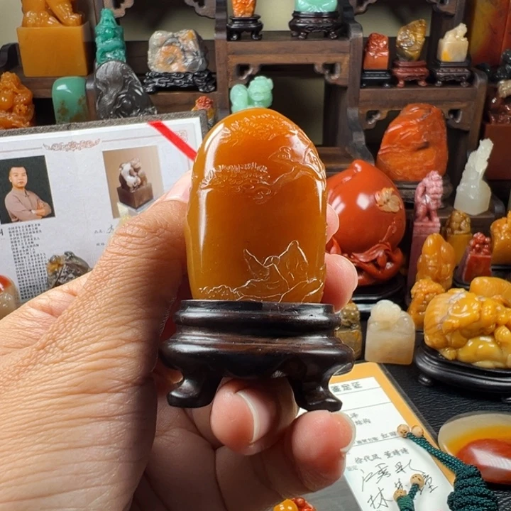 寿山石单****❉田黄石印章